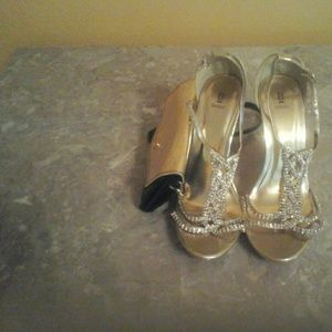 Gold and diamond studded shoes